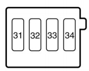 Toyota Yaris mk1 (2004 - 2005) - fuse box - engine compartment