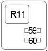 Toyota Corolla - fuse box diagram - engine compartment relay box - PTC heater 495W type
