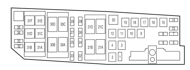 ford-focus-2011-mk3-fuse-box-diagram-engine-junction Ford Focus 2011 MK3 - fuse box diagram - engine junction