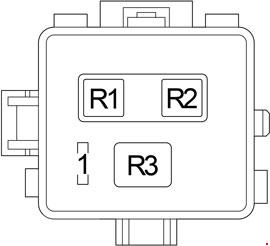 Lexus LS 430 - fuse box diagram - engine compartment relay box 2
